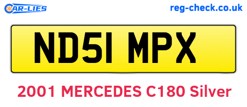 ND51MPX are the vehicle registration plates.