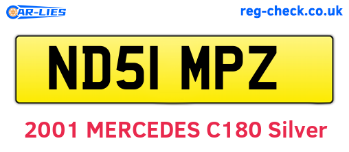 ND51MPZ are the vehicle registration plates.