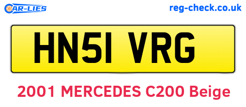 HN51VRG are the vehicle registration plates.
