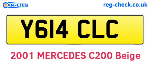 Y614CLC are the vehicle registration plates.