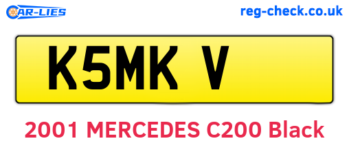 K5MKV are the vehicle registration plates.