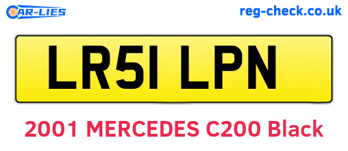 LR51LPN are the vehicle registration plates.