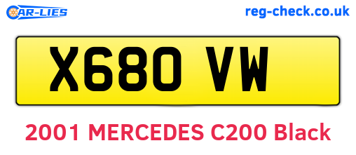 X68OVW are the vehicle registration plates.
