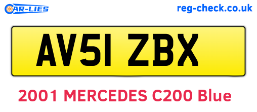AV51ZBX are the vehicle registration plates.