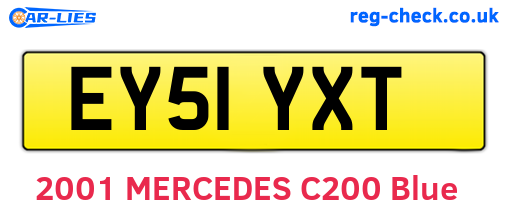 EY51YXT are the vehicle registration plates.