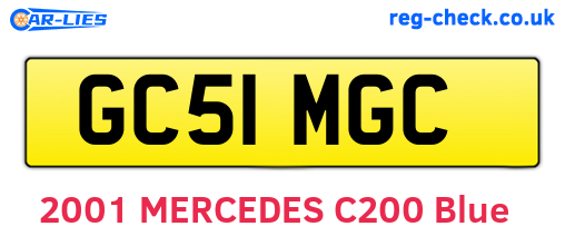GC51MGC are the vehicle registration plates.