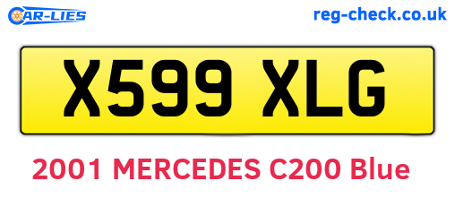 X599XLG are the vehicle registration plates.