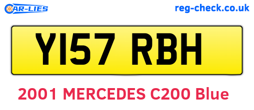Y157RBH are the vehicle registration plates.