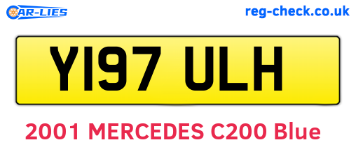 Y197ULH are the vehicle registration plates.