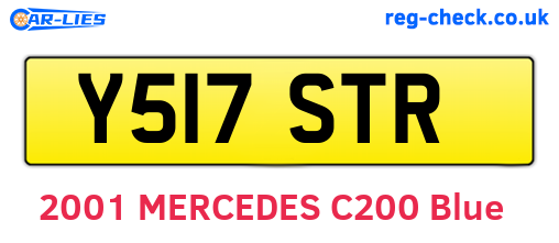 Y517STR are the vehicle registration plates.