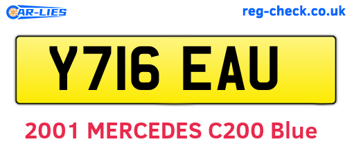 Y716EAU are the vehicle registration plates.