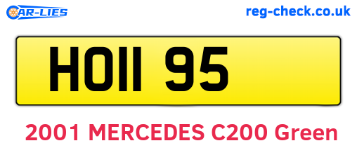 HOI195 are the vehicle registration plates.
