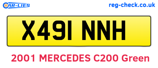 X491NNH are the vehicle registration plates.