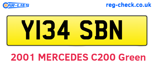 Y134SBN are the vehicle registration plates.