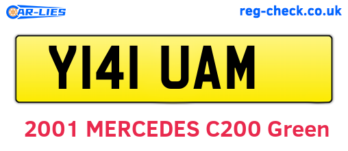 Y141UAM are the vehicle registration plates.