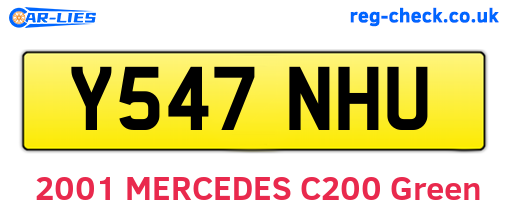 Y547NHU are the vehicle registration plates.