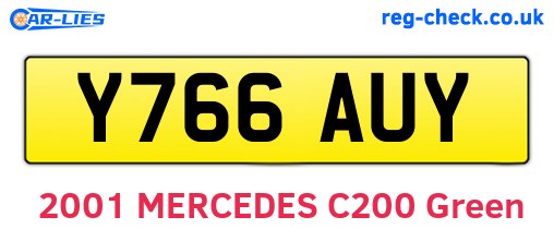 Y766AUY are the vehicle registration plates.