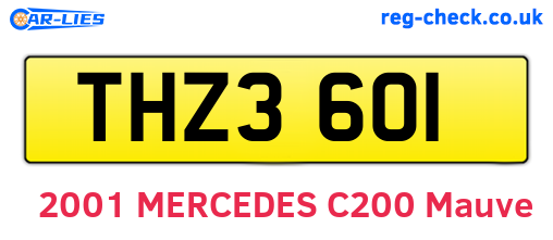 THZ3601 are the vehicle registration plates.