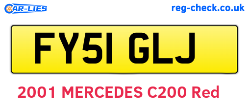 FY51GLJ are the vehicle registration plates.