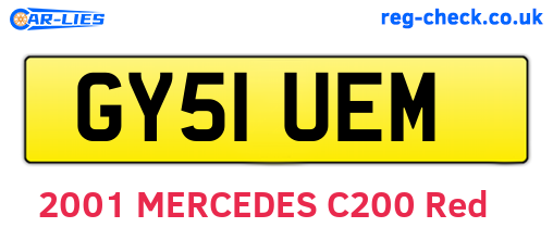 GY51UEM are the vehicle registration plates.