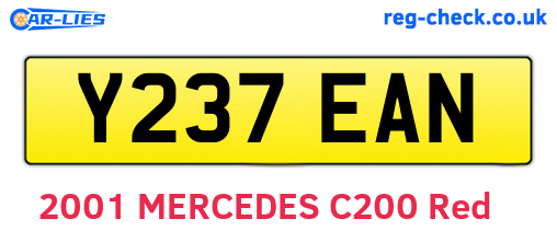 Y237EAN are the vehicle registration plates.