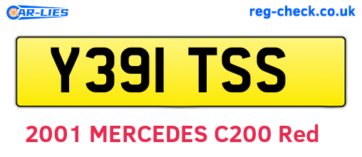 Y391TSS are the vehicle registration plates.