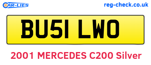 BU51LWO are the vehicle registration plates.
