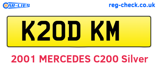 K20DKM are the vehicle registration plates.