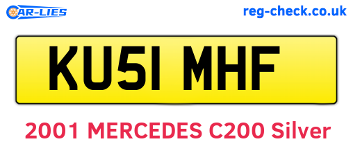 KU51MHF are the vehicle registration plates.