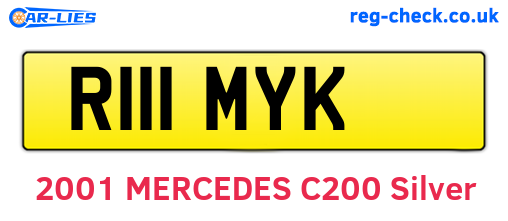 R111MYK are the vehicle registration plates.