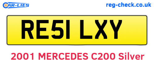 RE51LXY are the vehicle registration plates.