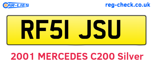 RF51JSU are the vehicle registration plates.