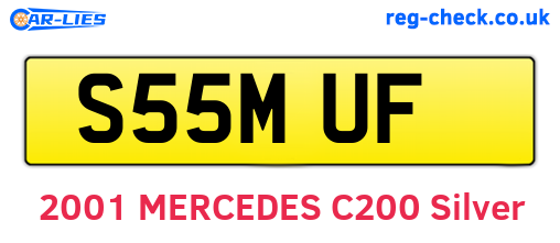 S55MUF are the vehicle registration plates.