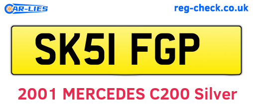 SK51FGP are the vehicle registration plates.