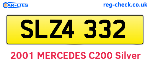 SLZ4332 are the vehicle registration plates.