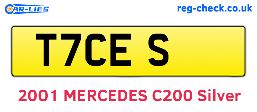 T7CES are the vehicle registration plates.