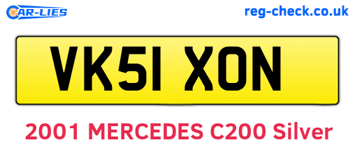 VK51XON are the vehicle registration plates.