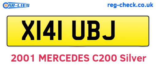X141UBJ are the vehicle registration plates.