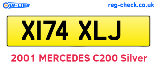 X174XLJ are the vehicle registration plates.