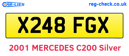 X248FGX are the vehicle registration plates.