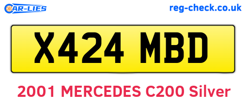 X424MBD are the vehicle registration plates.