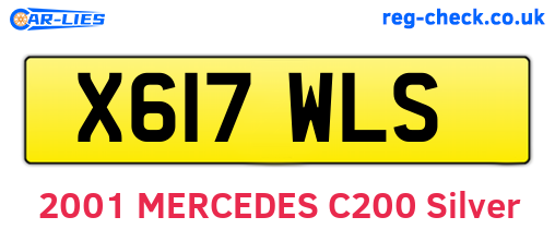X617WLS are the vehicle registration plates.