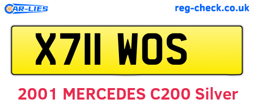 X711WOS are the vehicle registration plates.