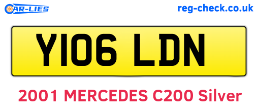 Y106LDN are the vehicle registration plates.