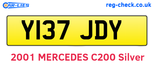 Y137JDY are the vehicle registration plates.