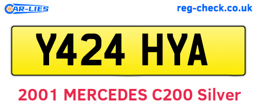 Y424HYA are the vehicle registration plates.