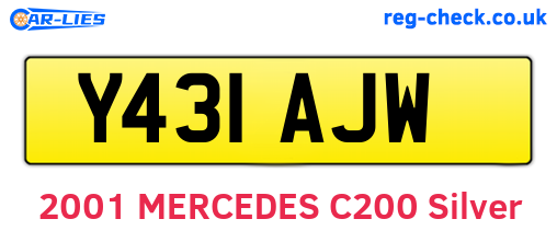 Y431AJW are the vehicle registration plates.