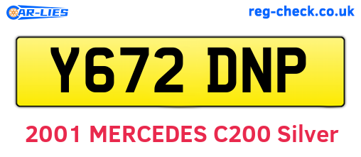 Y672DNP are the vehicle registration plates.