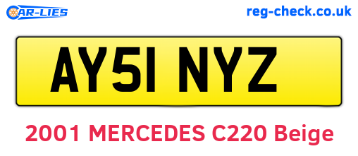 AY51NYZ are the vehicle registration plates.
