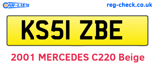 KS51ZBE are the vehicle registration plates.